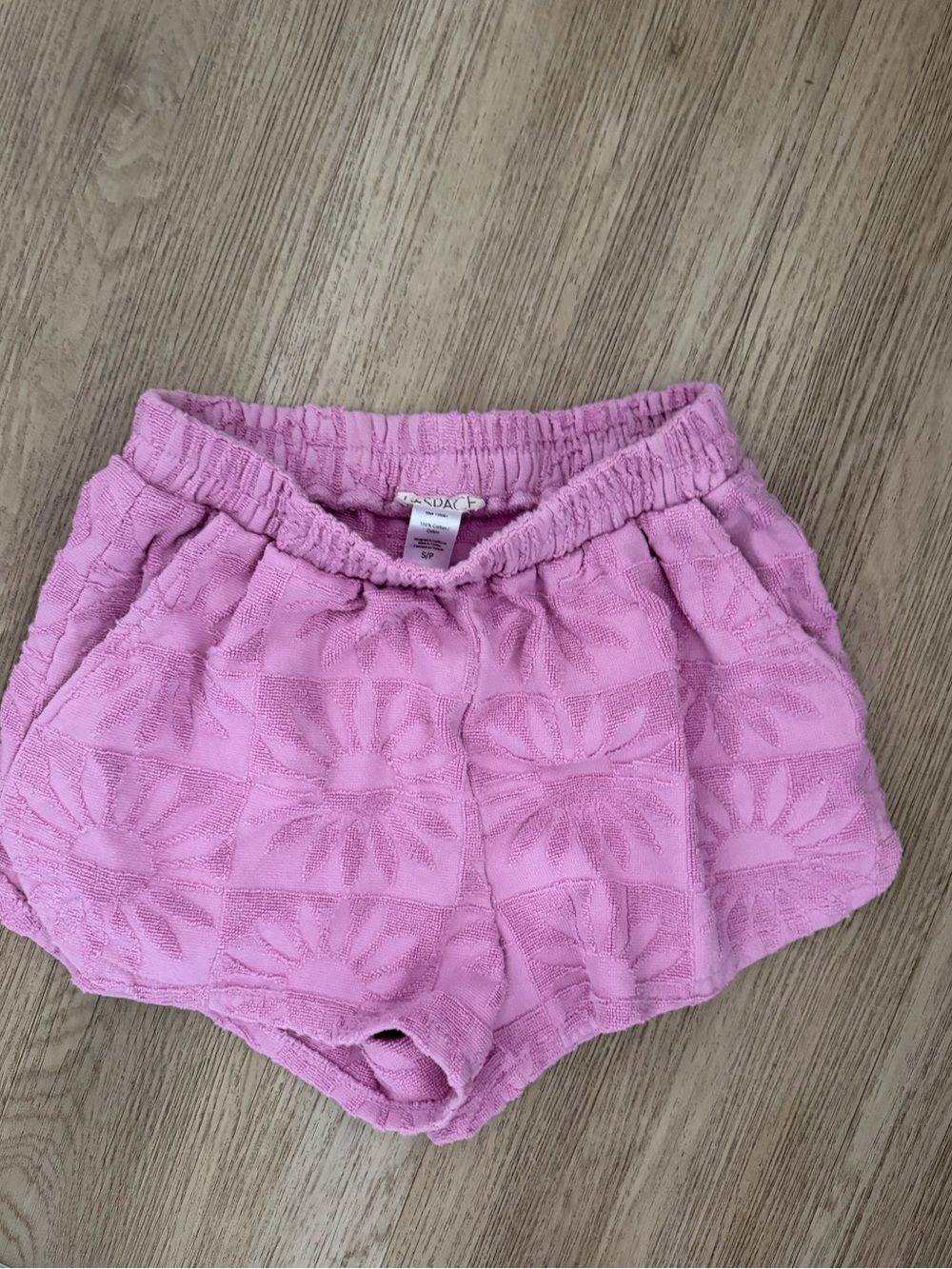 l*space Pink Textured Elastic Waist Athletic Shorts